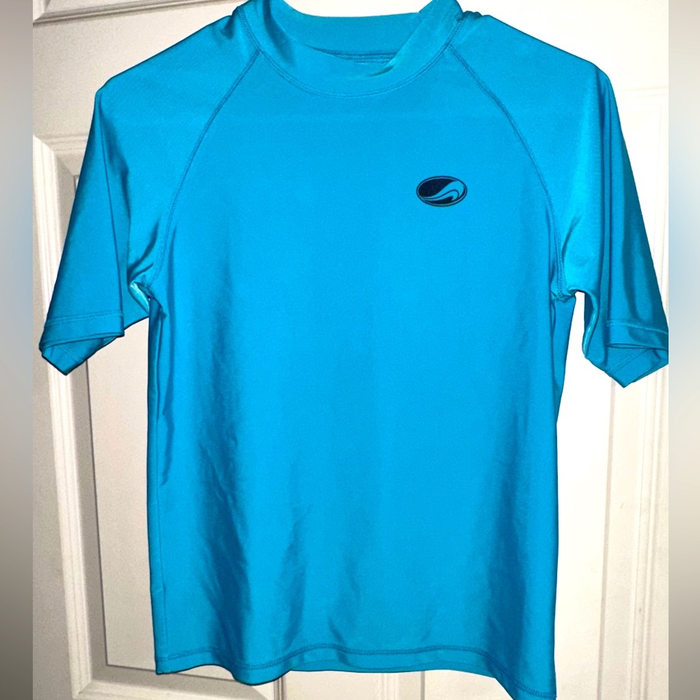 Arizona Jeans Co. Blue Rash Guard Shirt Size Large 14-16